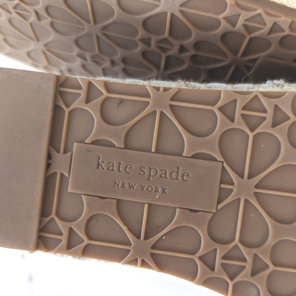 Kate Spade White Leather Gillian Espadrille Flats Slip On Shoes - Picture 11 of 12